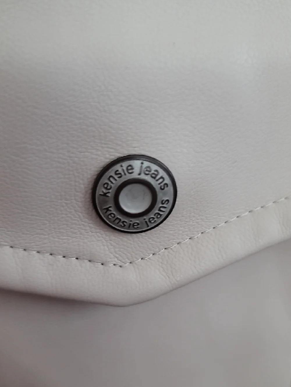 Kensie Light Cream Faux Leather Shacket - Picture 4 of 11